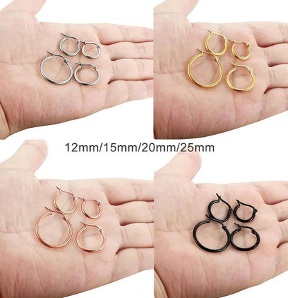 Large Hoop Earrings for Women Gorgeous Hypoallergenic 316L Stainless Steel Hoop Earrings for Girls
