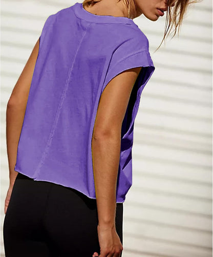 Oversized Tank Top for Women Sleeveless Athletic Cropped Activewear Workout Yoga Gym Tops