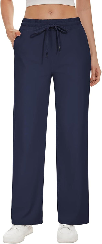 Women'S Straight Leg Sweatpants High Wasited Athletic Pants Workout Jogger Sweat Pants with Pockets- 29"/20" Inseam