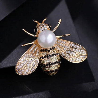New Brand Design Insect Series Brooch Women Delicate Little Bee Brooches Crystal Rhinestone Pin Brooch Jewelry Gifts For Girl