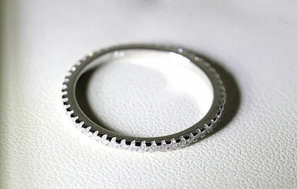 Luxurious Jewellery Women pave full Diamond Stone cz 925 Sterling silver Wedding Ring Size 5-10