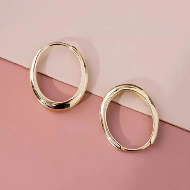 Gold Plated Hoop Earrings for Women Casual Party Simple Circle Earrings Jewelry