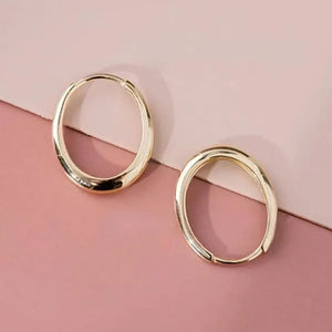 Gold Plated Hoop Earrings for Women Casual Party Simple Circle Earrings Jewelry