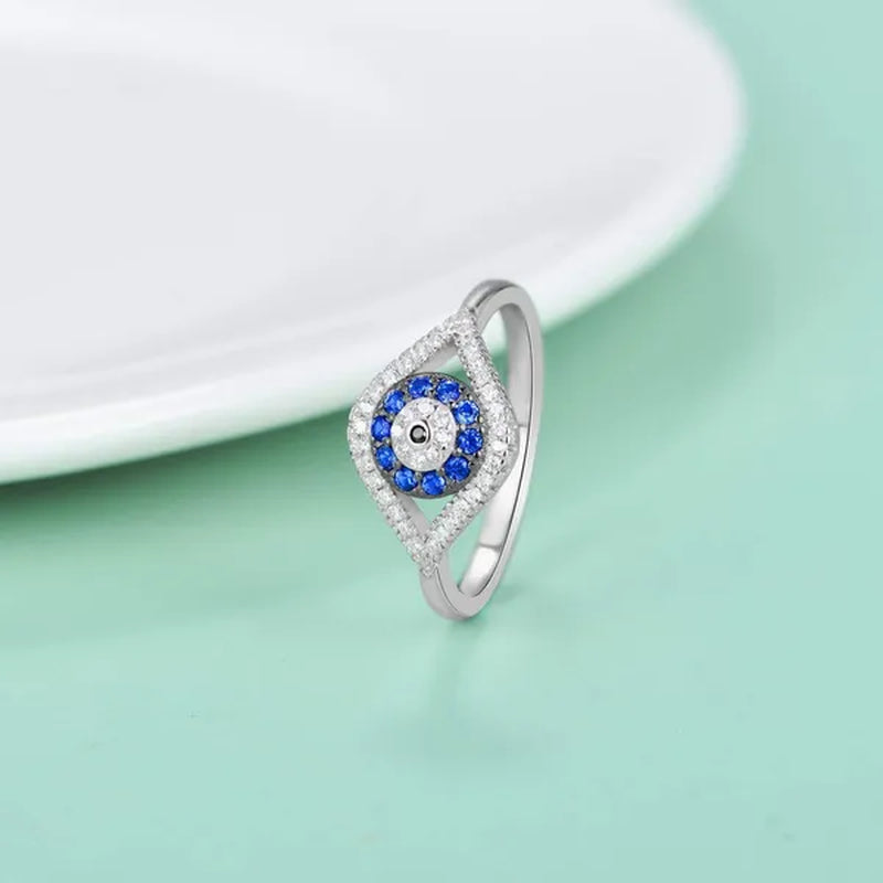 New Fashion Devil's Eye Finger Ring Luxury Diamond Evil Eye Lucky Ring for Women Jewelry Gift