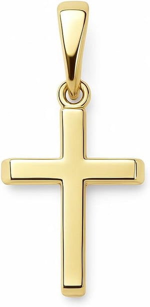 Gold-Plated Cross Pendant for Men and Women - Minimalist Plain Cross Pendant - Designed in Miami - Built to Last