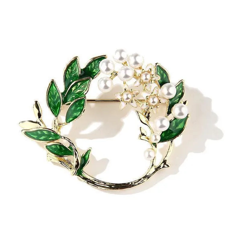 Stylish simple corsage dripping enamel alloy gardenia brooch Pin women's pin accessories