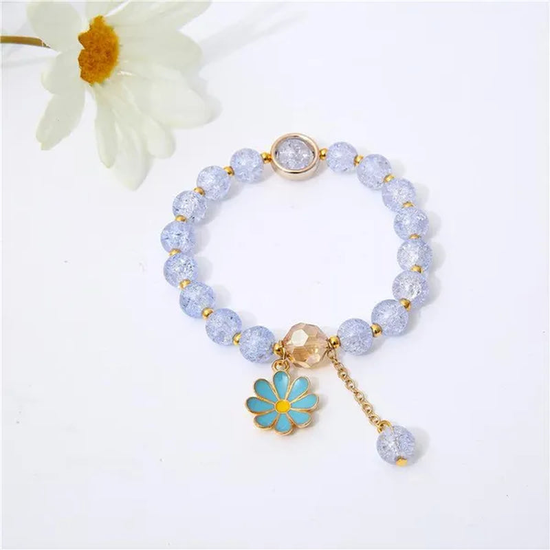 New Multicolor Summer Beach Ladies Temperament Refreshing Crystal Pendant Bracelet