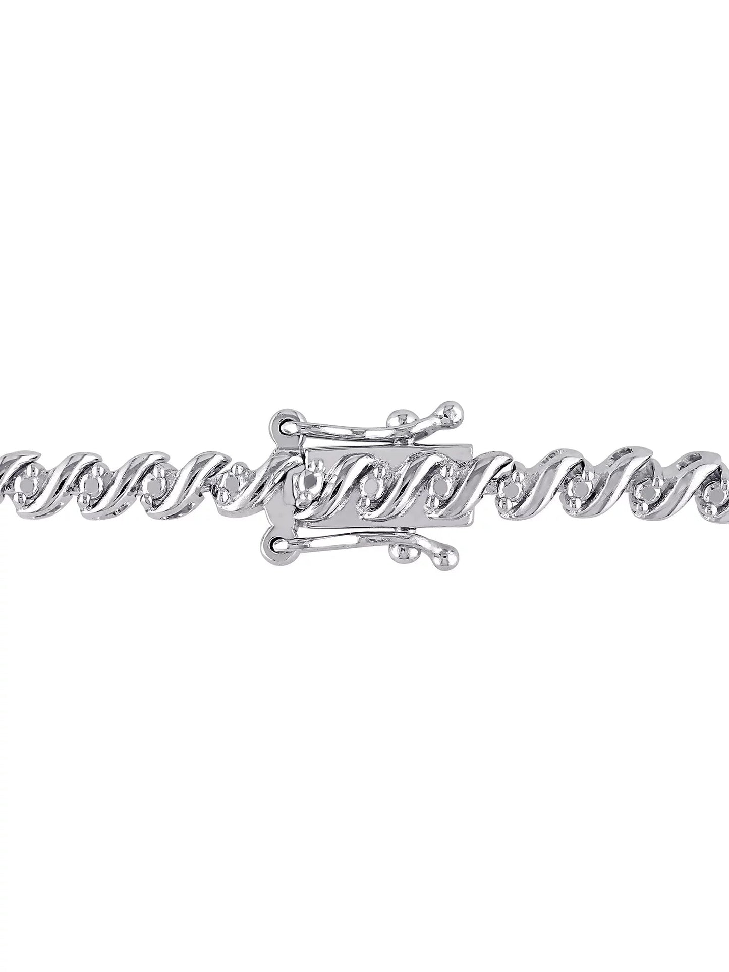 1/2 Carat T.W. Diamond Sterling Silver Tennis Bracelet, 7.5