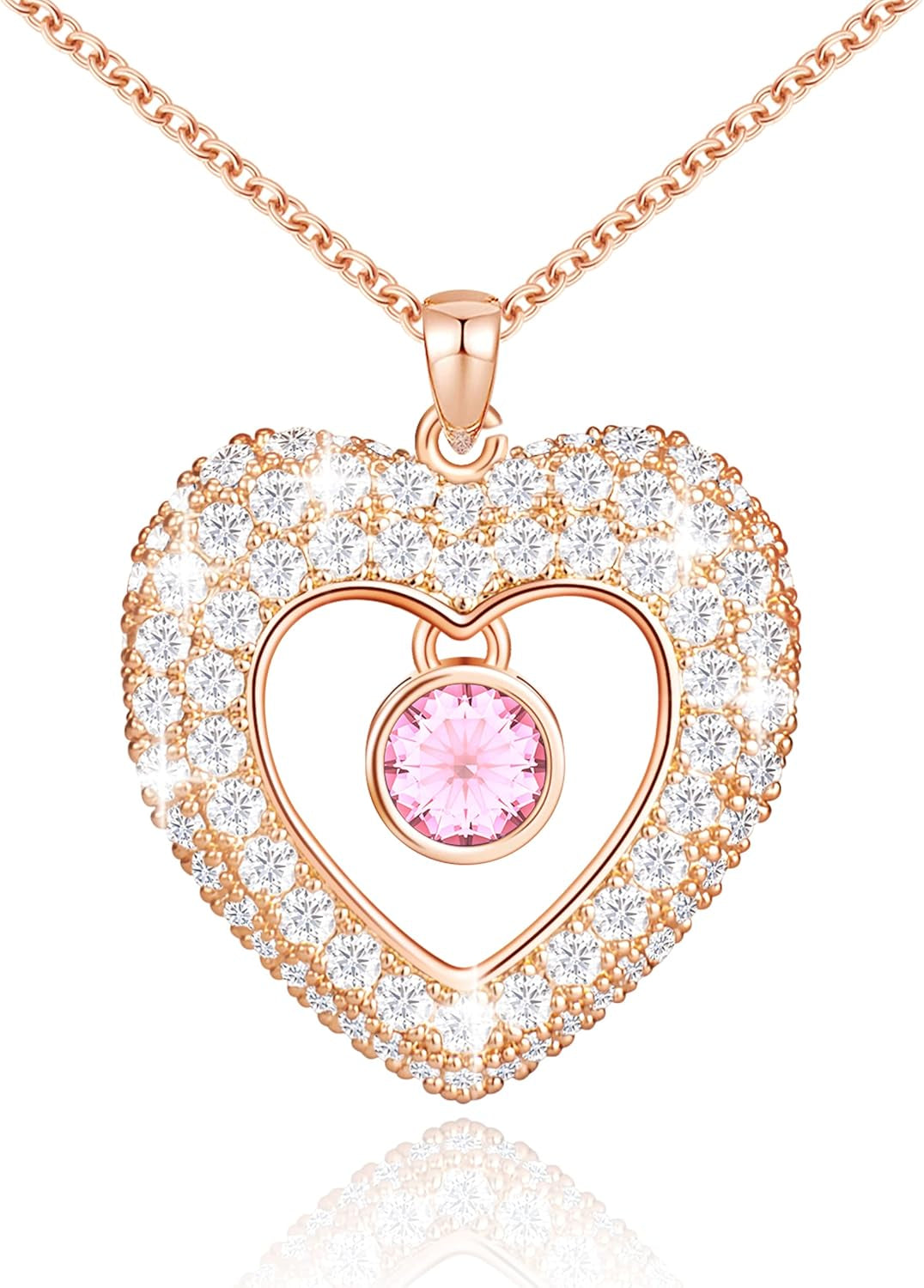 Birthstone Necklace for Women, Zirconia Diamond Pendant Necklace, Jewelry Gift