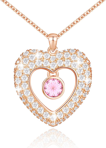 Birthstone Necklace for Women, Zirconia Diamond Pendant Necklace, Jewelry Gift