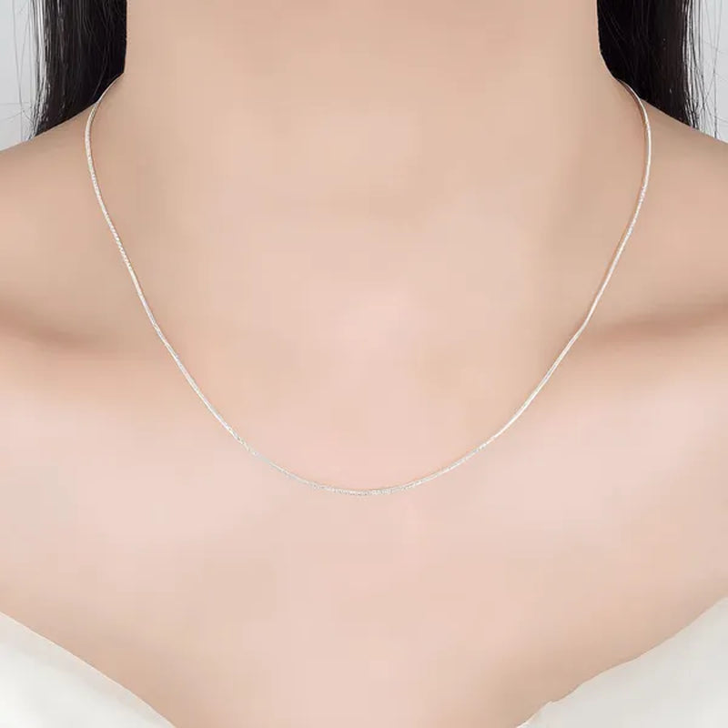 Stacked Jewelry 1Mm Snake Chain Gold Plated 925 Sterling Silver Necklace for Women