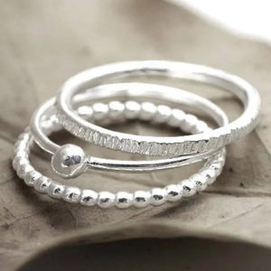 3Pcs Exquisite Female 925 Standard Sterling Silver Texture Thumb Ring Wedding Wedding Love Ring Size 5-11
