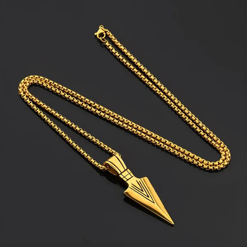 Men's Fashion Jewelry Black Gold Silver Color Pendant Long Chain Necklaces Mens Necklaces