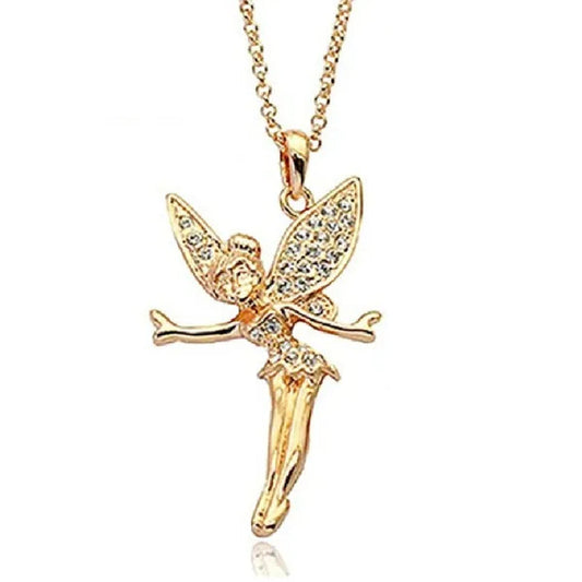 Exquisite Fashion Lovely Dancing Little Angel Pendant Necklace Women'S Zircon Exquisite Necklace Cartoon Jewelry Accessories Birthday Party Anniversary Gift
