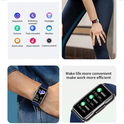 LIGE 2023 Newest 1.47-Inch Full Touch Sports Smart Bracelet Watch for Men and Women Fitness Tracker Health Monitors IP67 Waterproof Smart Wristbands Montre Connecter