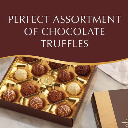 Gourmet Chocolate Truffles Gift Box, Assorted Chocolate Truffles, Great for Gift Giving, 14.7 Ounces