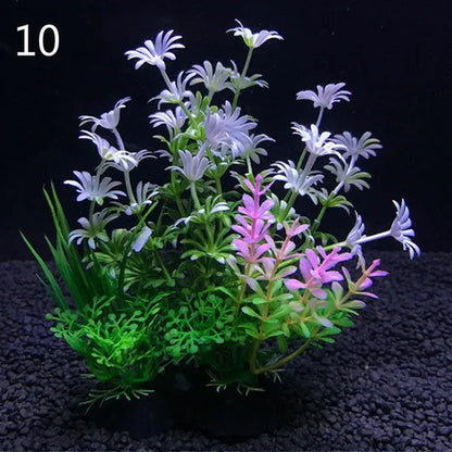 Fashion Luxury 14Cm Plants Plastic Simulation Artificial Plants Aquarium Water Ornament Fish Tank Grass Decoration