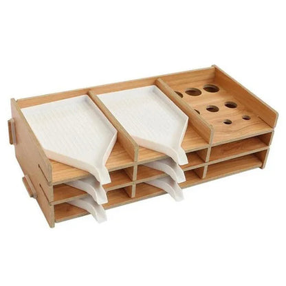 Diamond Painting Tool Tray Point Drill Pen Wood Organizer Holder Detachable Diamond Embroidery Accessories