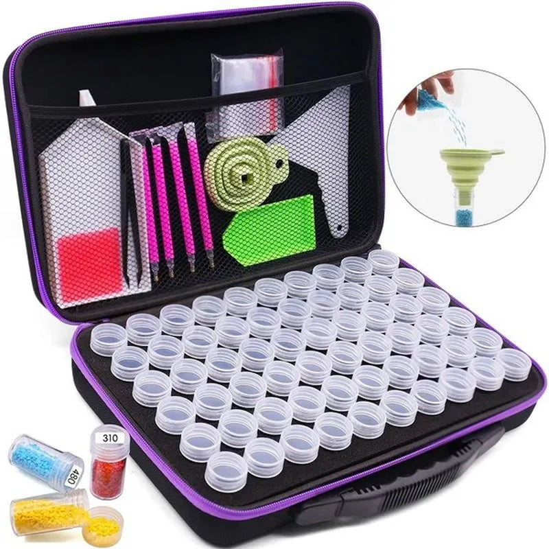 Diamond Painting Storage Box Container with Accessories Tools Kits for Beads Diamonds Rhinestones Storage