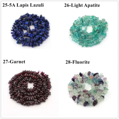Natural Stone 3-5-8MM Irregular Shape Freeform Chip Bead Tiger Eye Amethysts Agates Lapis lazuli For Jewelry Making DIY Bracelet