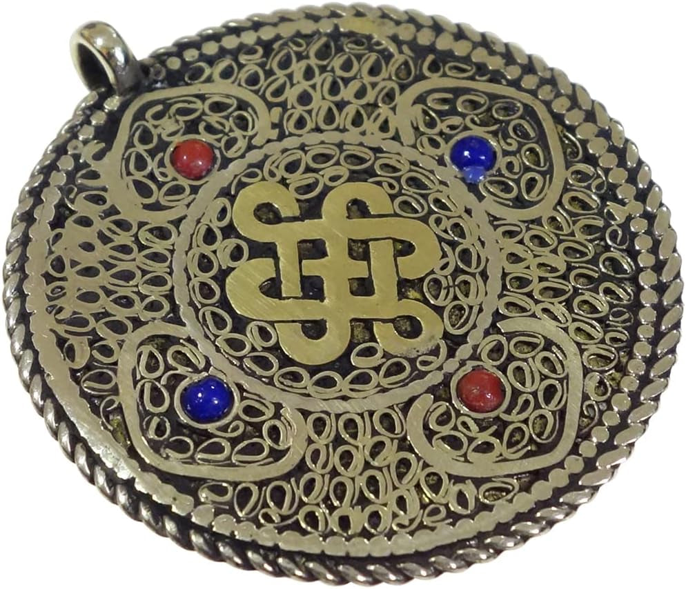 Handmade Boho Design Pendants for Women Men Coral Lapis Lazuli Gemstone Pendant for Necklace Infinity Symbol Amulet Fashion Jewelry for Gifts Party