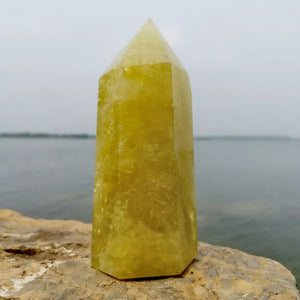 Top Quality Natural Large Size Clear Citrine Tower Points Smoky Citrine Quartz Crystal Healing Wand for Decoration