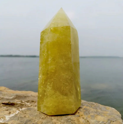 Top Quality Natural Large Size Clear Citrine Tower Points Smoky Citrine Quartz Crystal Healing Wand for Decoration