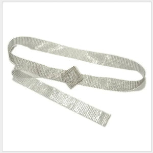 Brilliant Women's Belt Waist Chain Full Diamond Rhinestone Crystal Belt Luxury Large Party Silver Waist Belt