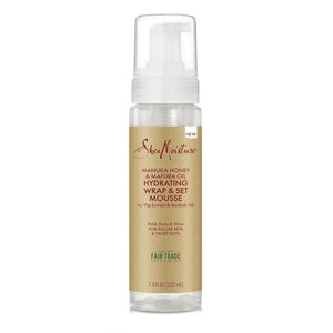 Manuka Honey & Mafura Oil Wrap & Set Mousse Hydrating Made for Hold, Body, & Shine 7.5Oz