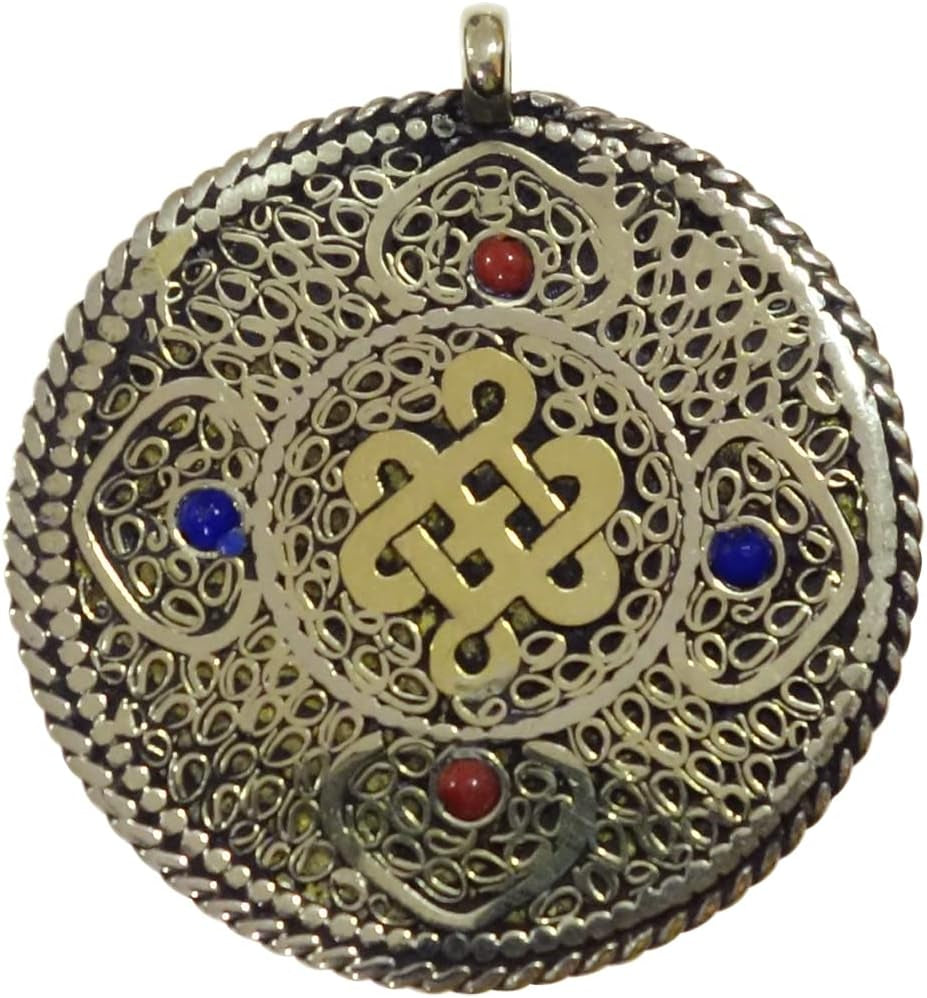 Handmade Boho Design Pendants for Women Men Coral Lapis Lazuli Gemstone Pendant for Necklace Infinity Symbol Amulet Fashion Jewelry for Gifts Party