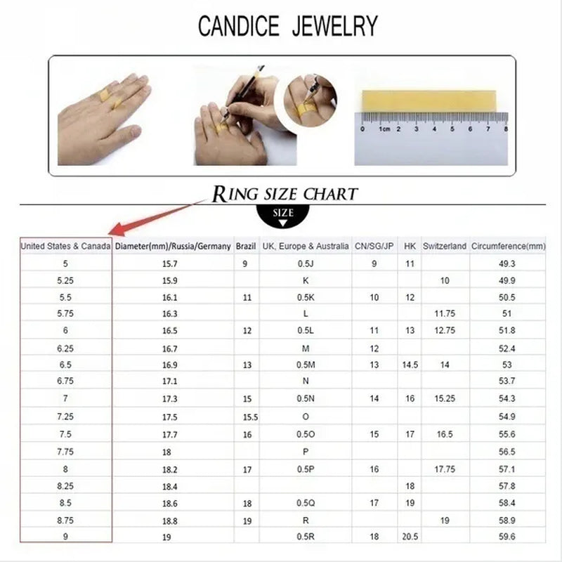 CANDICE Women Fashion Sterling Silver Plated Jewelry Summer New Design Paved Pink Purple Green Zircon Bling Lady Big Finger Rings（US SIZE 6-9）