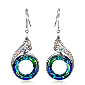 2 Colors Woman'S ❤️Nirvana of Phoenix❤️ Crystals Earrings ( Blue / Multi )