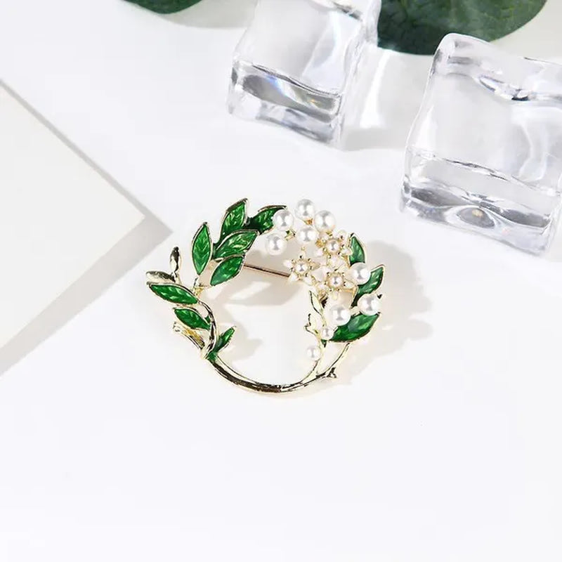 Stylish simple corsage dripping enamel alloy gardenia brooch Pin women's pin accessories