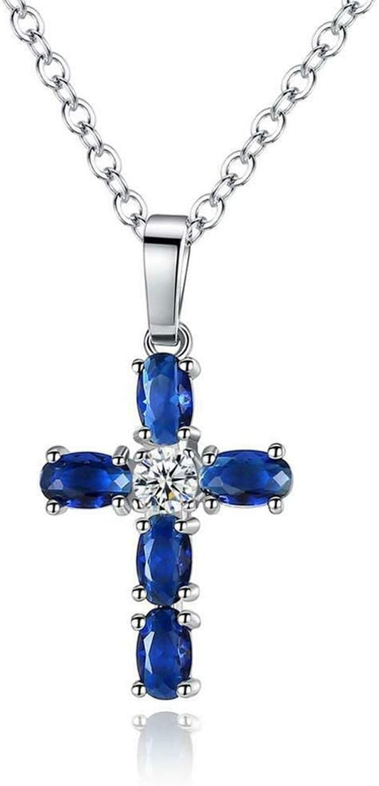 Cross Pendant Necklace Gold Plated Opal Pendant/Mystic Topaz Gemstone Pendant Criss Jewelry