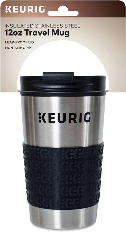 Travel Mug Fits K-Cup Pod Coffee Maker, 1 Count (Pack of 1), Stainless Steel