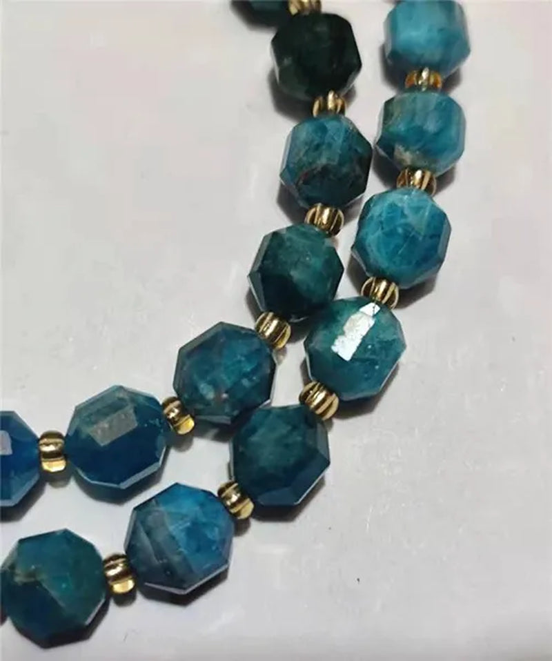 8Mm Faceted Natural Blue Apatite Morganite Tiger Eye Citrine Strawberry Sunstone Gem Stone Beads round Loose Spacer Beads