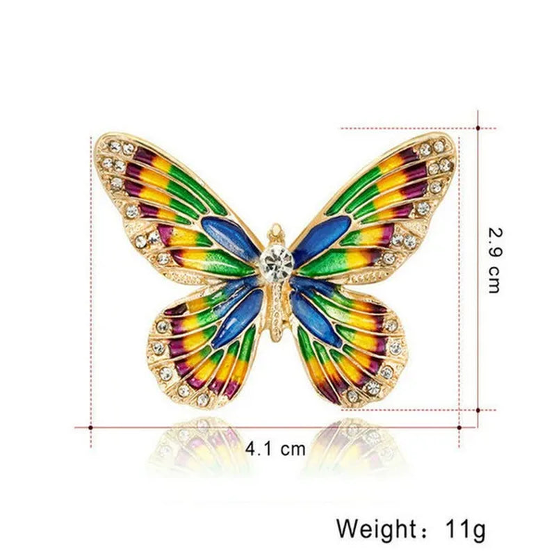 Delysia King Fashion Women Butterfly Brooch Ladies Perfect Rhinestone Crystal Bandana Brooch and Brooch