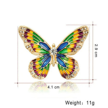 Delysia King Fashion Women Butterfly Brooch Ladies Perfect Rhinestone Crystal Bandana Brooch and Brooch