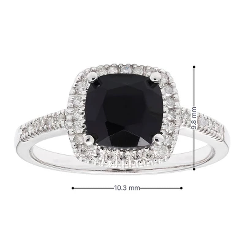 Onyx and 0.18 CT. T.W. Diamond Ring in 14K Gold