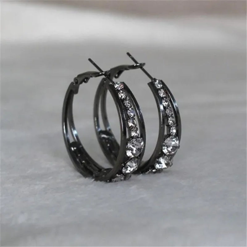 Luxury Fashion Creative Zircon Earrings Natural Zircon Earrings Golden Silvery Black Rose Golden Women's Earrings Wedding Engagement Wedding Earrings Jewelry Birthday Party Anniversary Gift - WORLD TIME VISITS