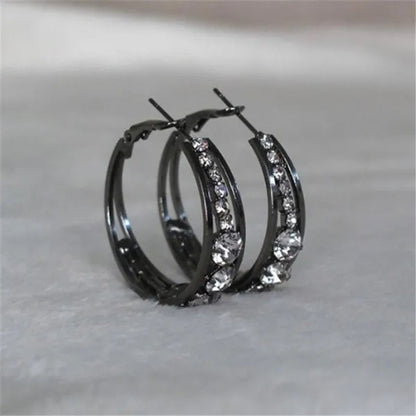 Luxury Fashion Creative Zircon Earrings Natural Zircon Earrings Golden Silvery Black Rose Golden Women's Earrings Wedding Engagement Wedding Earrings Jewelry Birthday Party Anniversary Gift - WORLD TIME VISITS