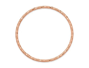 14K Rose Pink Gold Polished Slip-on Bangle Bracelet