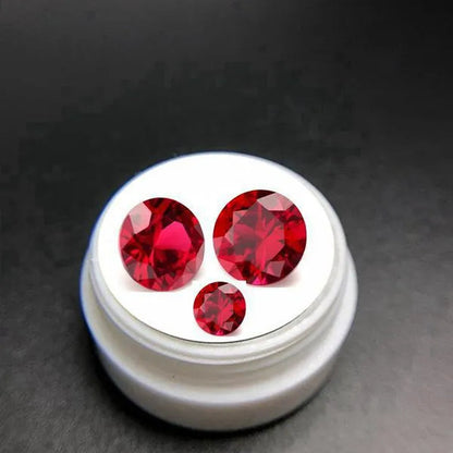 Large Cut Ruby Unheated 10.50 Cts Natural Mined 11.0Mm Sri-Lanka Garnet Ruby Pigeon Red round Cut VVS Loose Gem