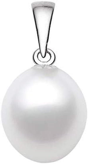 Drop Shaped White South Sea Cultured Pearl Pendant for Women AA+ Quality Sterling Silver -