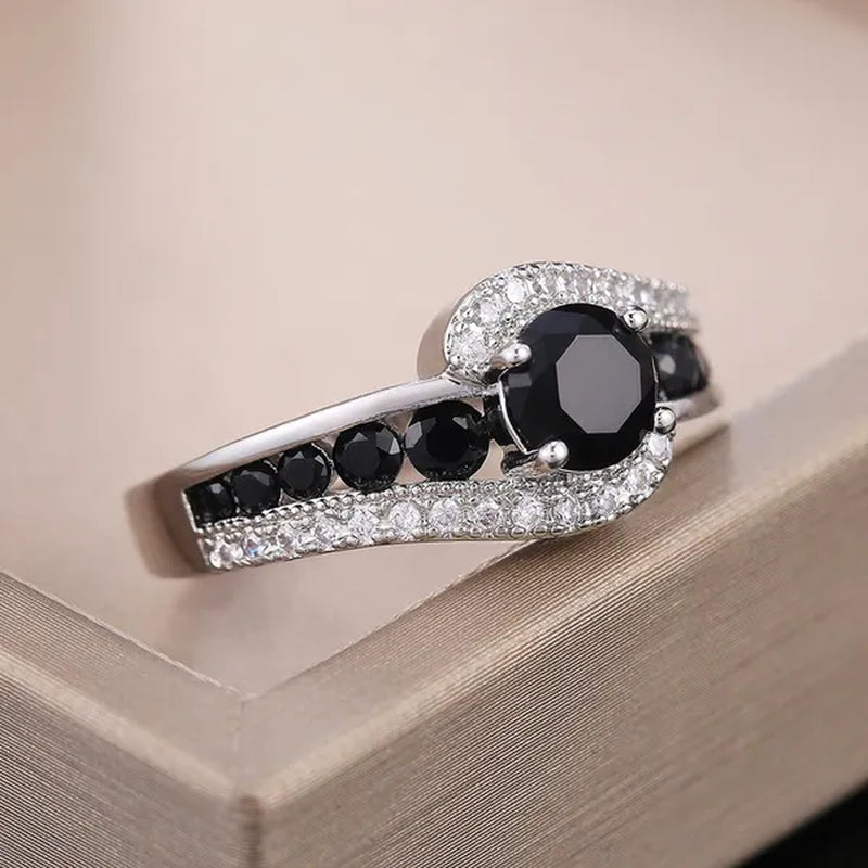 Special-interest blue Stone Women Wedding Ring Dazzling Zircon Delicate Gift Top Quality Female Classic Jewelry（Size:5-11)