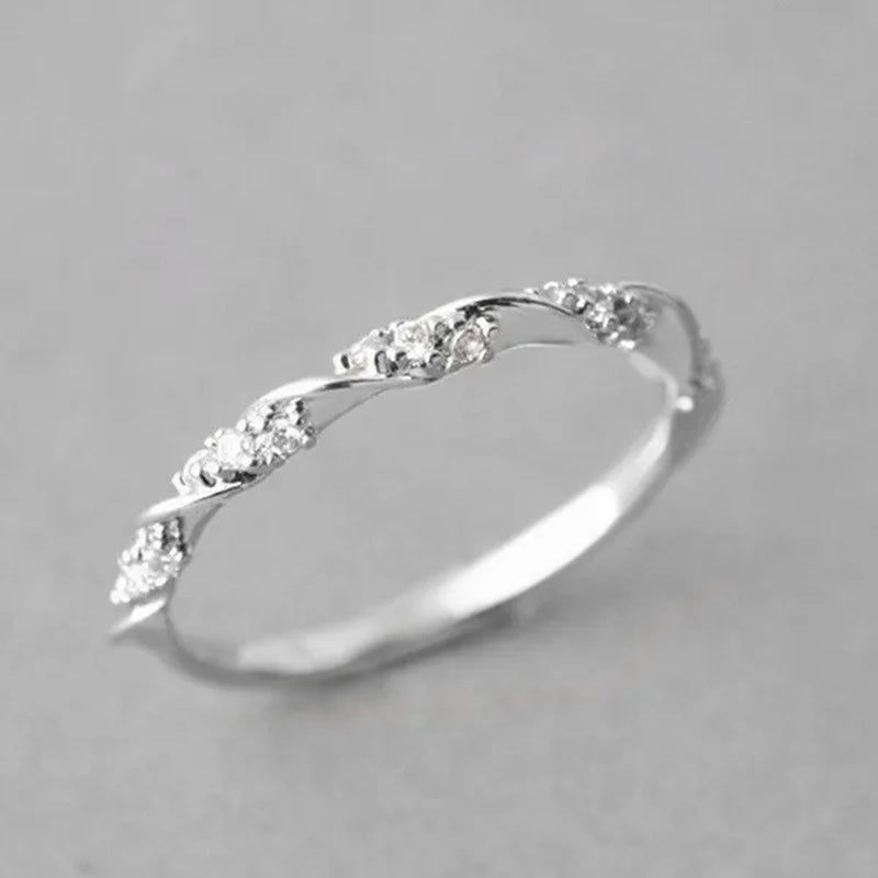 Simple and Exquisite Fashion Three-color Rose Gold Gold Silver Women's Ring, Cute Princess Ring Elegant Promise Ring, The Best Choice for Girlfriend Gifts. Size US5-11