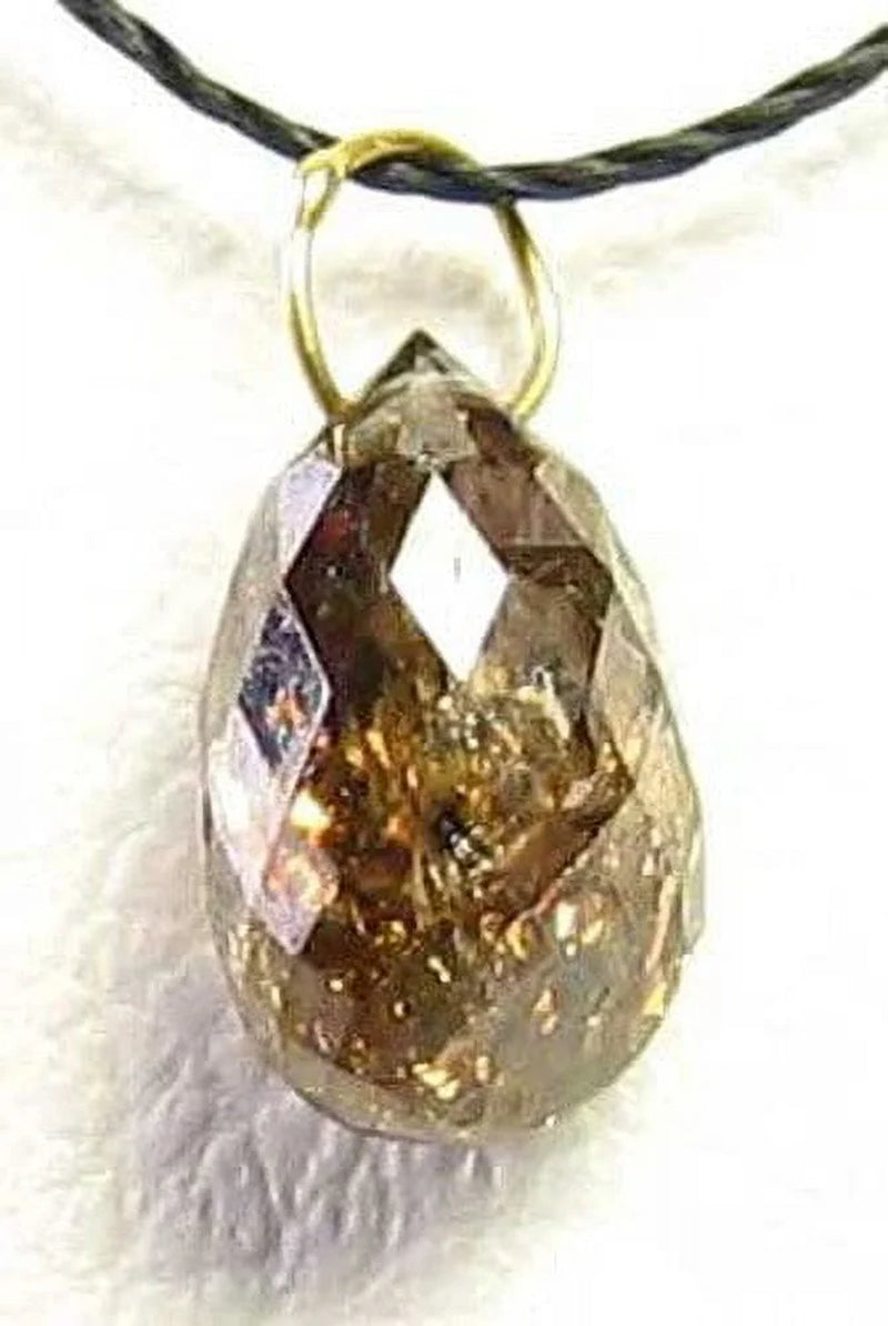 1.19 Cts Champagne Diamond Briolette 18K Pendant | 8X5X3Mm | 1 Diamond |
