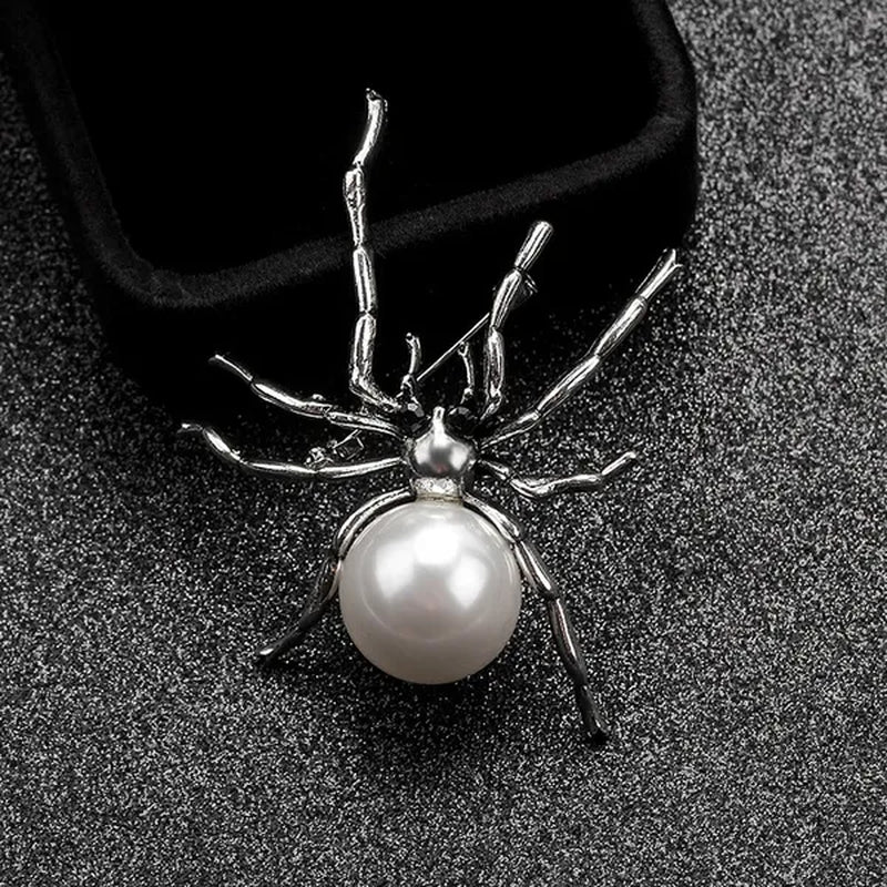 Fun creative metal spider brooch coat clothing pin insect brooches gift