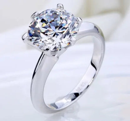 3.5Ct Size 6-10 Amazing Princess Silver Cut White Sapphire &Pink Sapphire &Topaz Engagement Ring