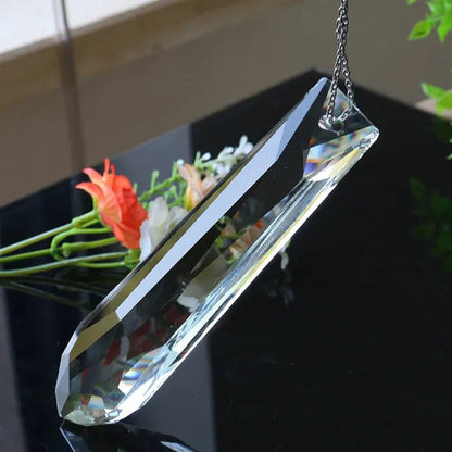 150MM Arrow Garden Wedding Decor Hanging Double Cut Crystal Prism Sun Catcher
